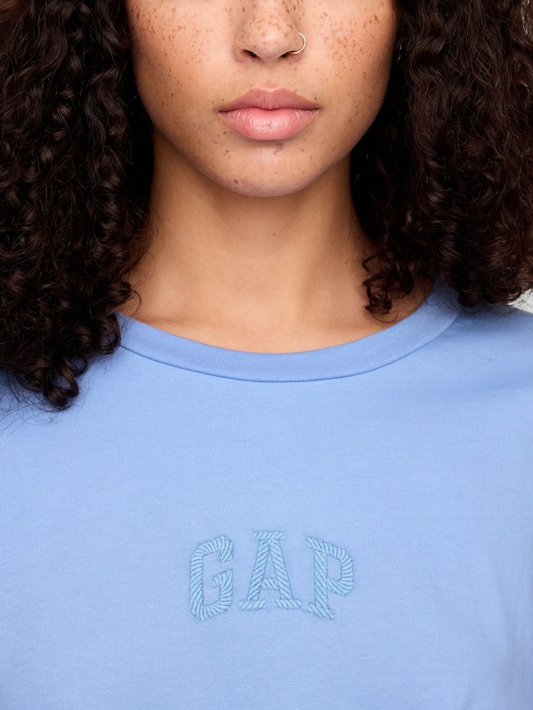 Gap Blue Arch Logo T-Shirt - Image 4 of 5