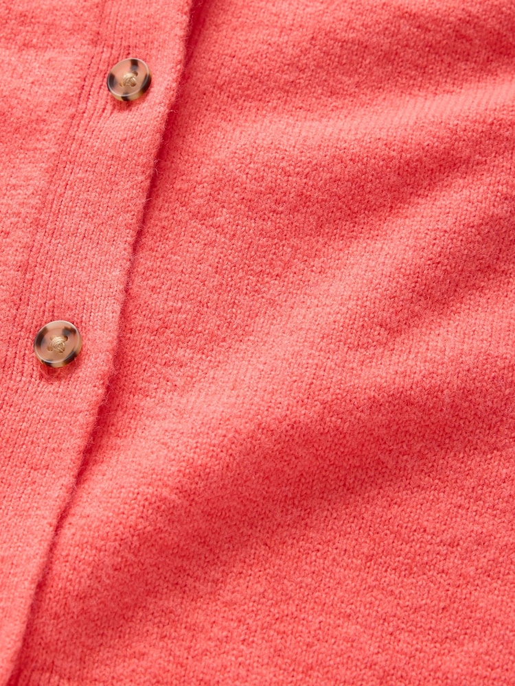Gap Coral Pink CashSoft Lightweight Crew Neck Cardigan - Image 5 of 5