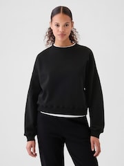 Gap Black Vintage Soft Wedge Crew Neck Sweatshirt - Image 1 of 4