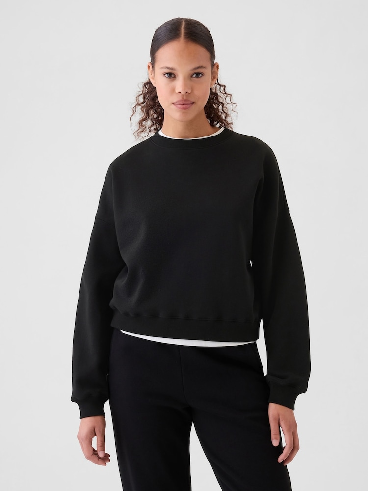 Gap Black Vintage Soft Wedge Crew Neck Sweatshirt - Image 1 of 4