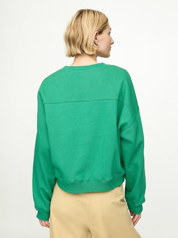 Gap Green Vintage Soft Wedge Crew Neck Sweatshirt - Image 2 of 4