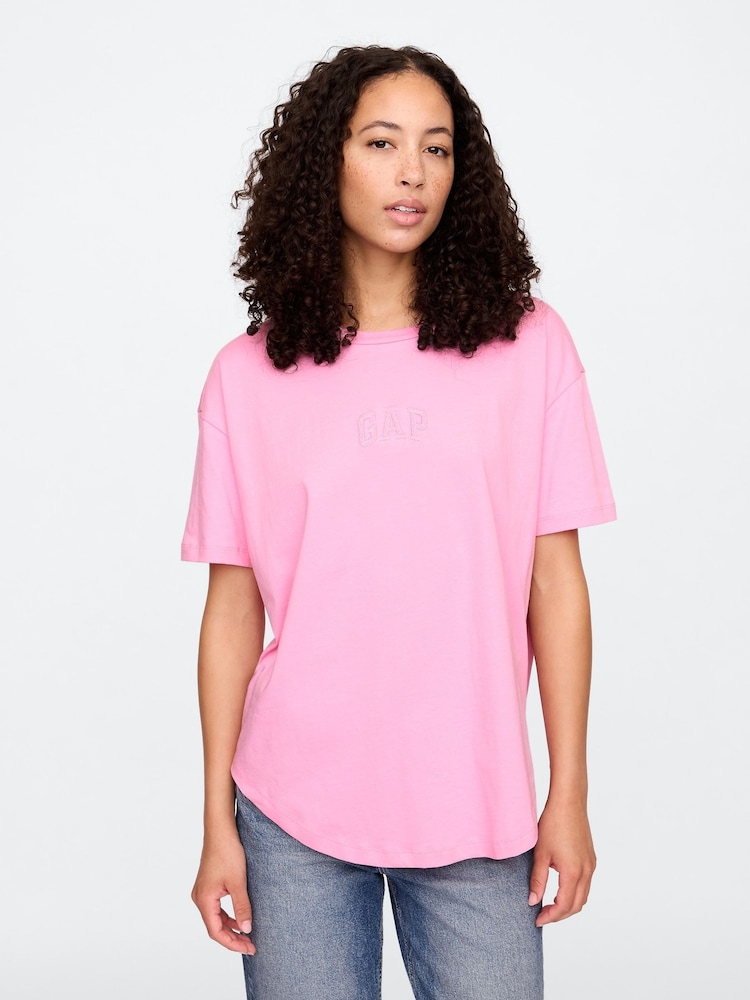 Gap Pink Arch Logo T-Shirt - Image 1 of 5