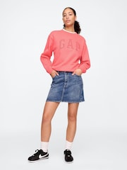 Gap Pink Logo Fleece-Lined Sweatshirt - Image 3 of 5