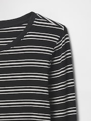 Zwarte streep - Gap modern T-shirt met lange mouwen en ronde hals van katoen-modal - Image 5 of 5
