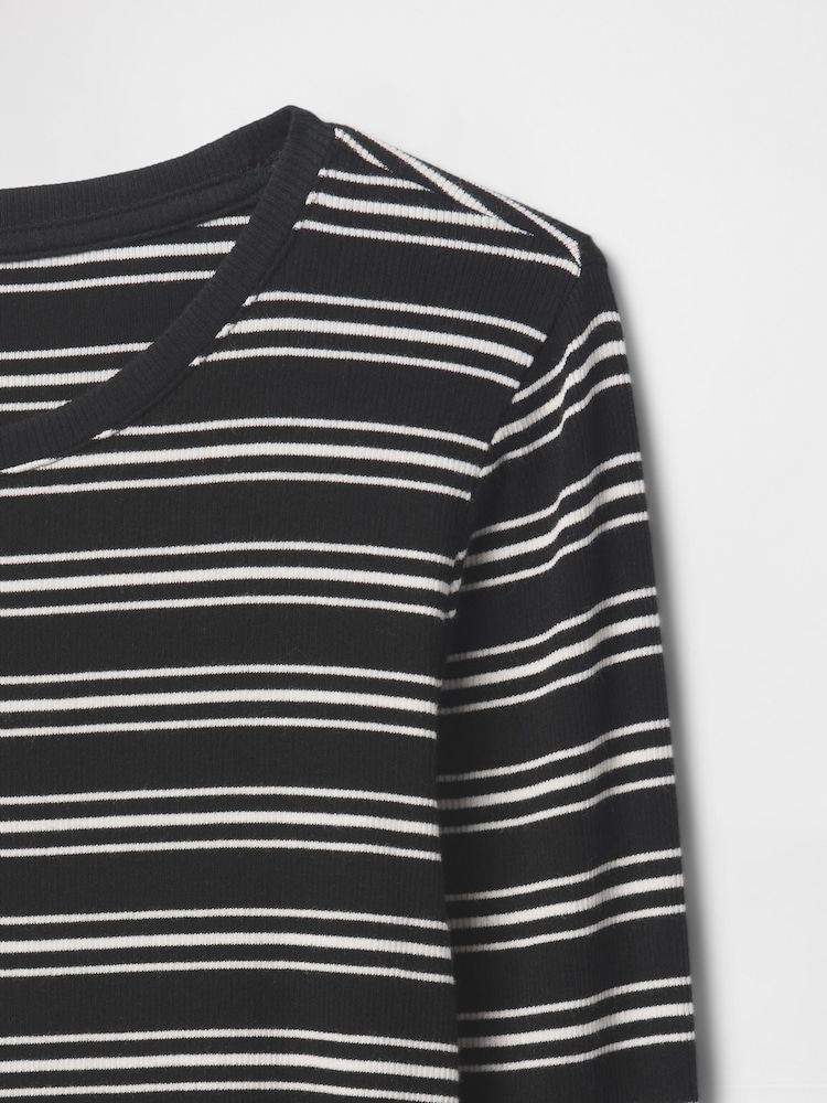 Zwarte streep - Gap modern T-shirt met lange mouwen en ronde hals van katoen-modal - Image 5 of 5