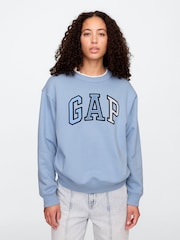 Gap Blue Logo Crew Neck Sweatshirt - Image 1 of 5