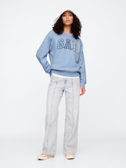 Gap Blue Logo Crew Neck Sweatshirt - Image 3 of 5