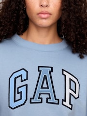 Gap Blue Logo Crew Neck Sweatshirt - Image 4 of 5