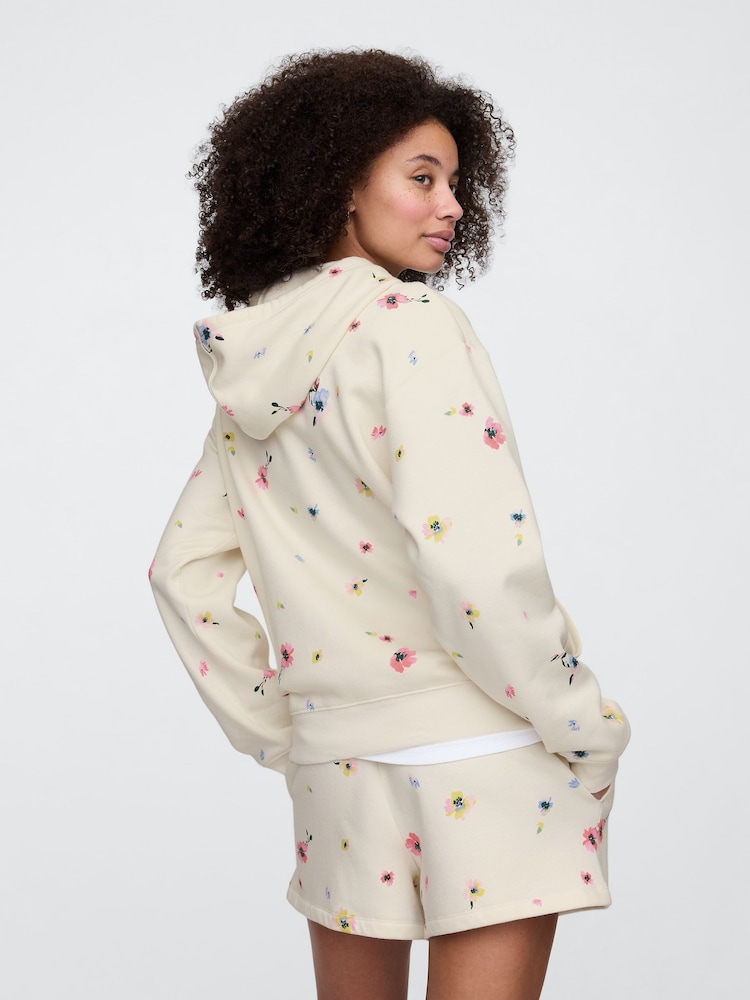 Gap Cream Floral Logo Hoodie - Image 2 of 5 Gap Cream Floral Logo Hoodie - Image 2 of 5
