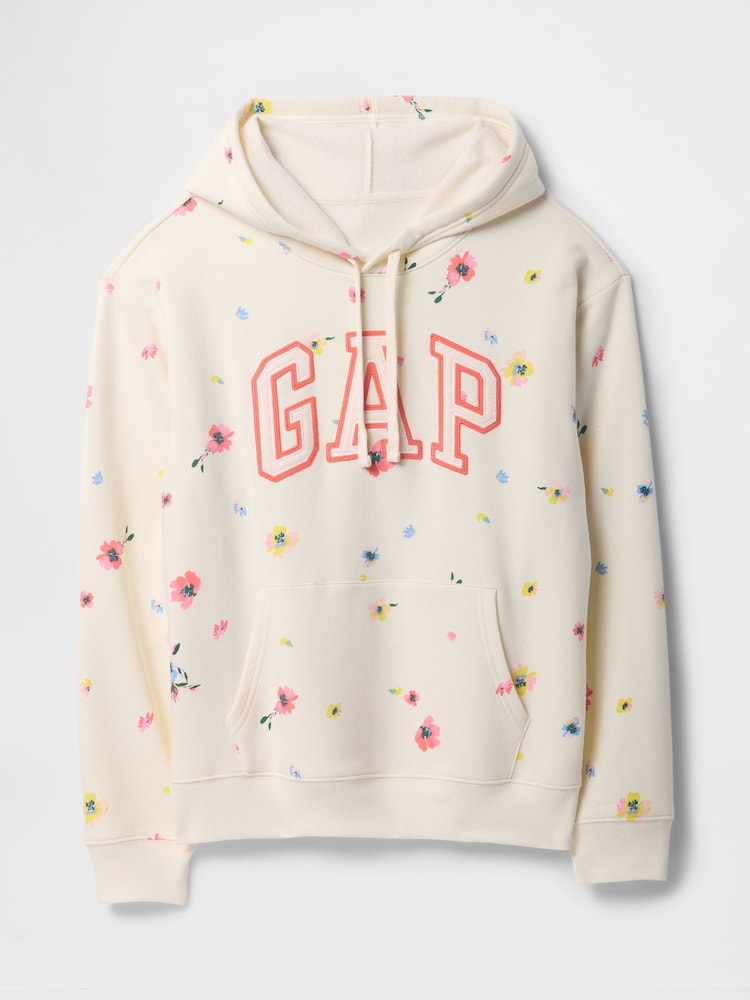 Gap Cream Floral Logo Hoodie - Image 5 of 5 Gap Cream Floral Logo Hoodie - Image 5 of 5
