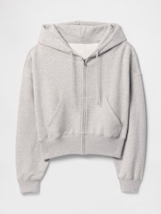 Gap Grey Vintage Soft Full-Zip Wedge Hoodie - Image 4 of 4