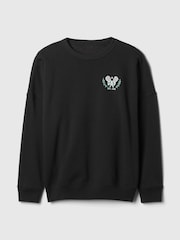 Gap Black Logo Oversized Crew Neck Sweatshirt - Image 5 of 5