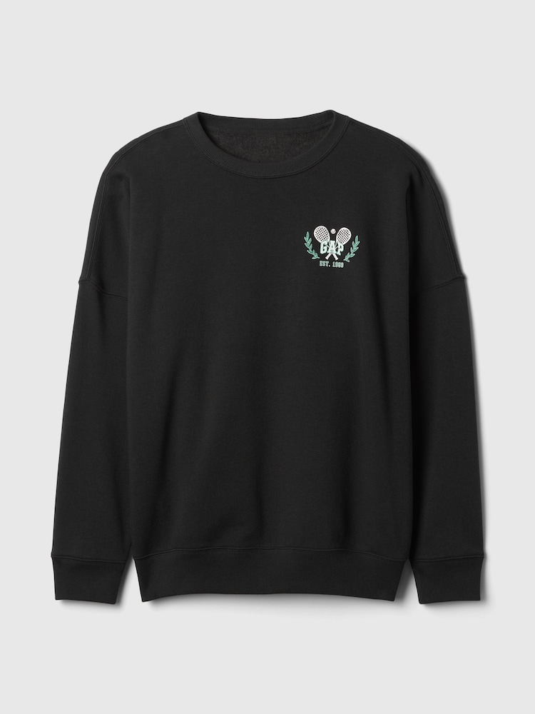 Gap Black Logo Oversized Crew Neck Sweatshirt - Image 5 of 5