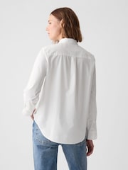 Gap White Cotton Long Sleeve Poplin Shirt - Image 2 of 5