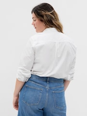 Gap White Cotton Long Sleeve Poplin Shirt - Image 5 of 5