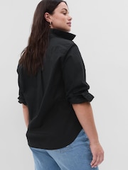 Gap Black Cotton Long Sleeve Poplin Shirt - Image 3 of 6
