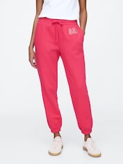 Gap Pink Vintage Arch Logo Fleece-Lined Joggers - Image 1 of 2