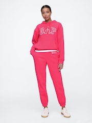 Gap Pink Cuffed Logo Vintage Fleece-Lined Joggers - Image 3 of 5