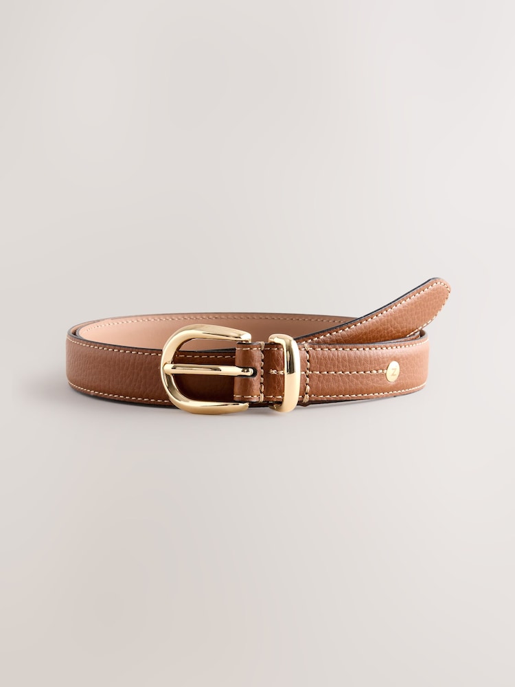 Tan Brown Premium Made In Italy Leather Belt - Image 1 of 3