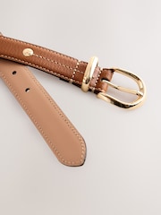 Tan Brown Premium Made In Italy Leather Belt - Image 2 of 3