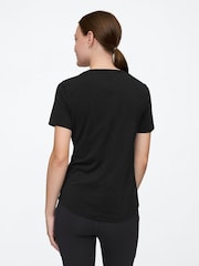 Zwart - Gap T-shirt met geborstelde jersey en korte mouwen - Image 2 of 4