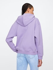 Gap Purple Floral Vintage Logo Zip Up Hoodie - Image 2 of 5