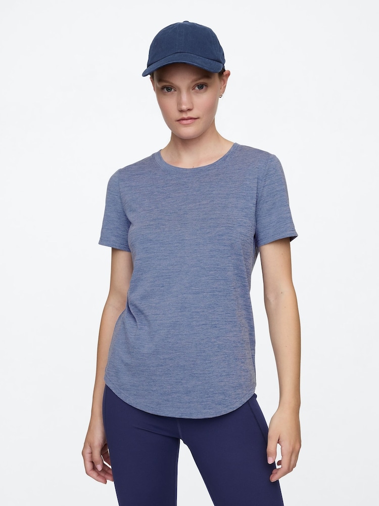 Gap Blue Brushed Jersey Short Sleeve T-Shirt - Image 1 of 4