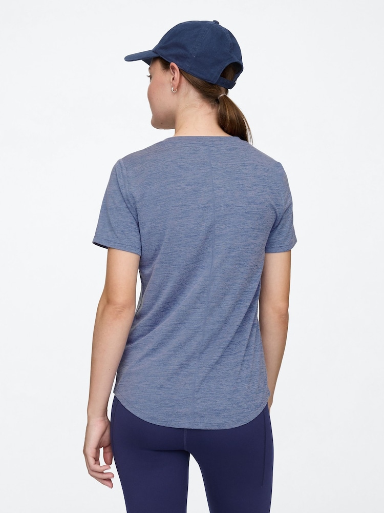 Gap Blue Brushed Jersey Short Sleeve T-Shirt - Image 2 of 4