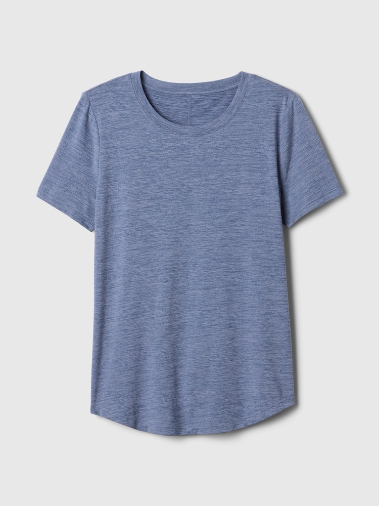 Gap Blue Brushed Jersey Short Sleeve T-Shirt - Image 4 of 4 Gap Blue Brushed Jersey Short Sleeve T-Shirt - Image 4 of 4