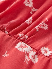 Gap Red Crepe Floral Mini Dress - Image 5 of 5