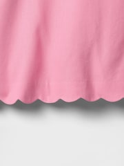 Gap Pink Heavyweight Linen-Blend Scalloped Mini Skirt - Image 5 of 5