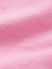 Gap Pink Heavyweight Linen-Blend Scalloped Cropped Top - Image 5 of 5