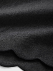 Negro - Minifalda en mezcla de lino grueso con diseño festoneado de Gap - Imagen 5 de 5