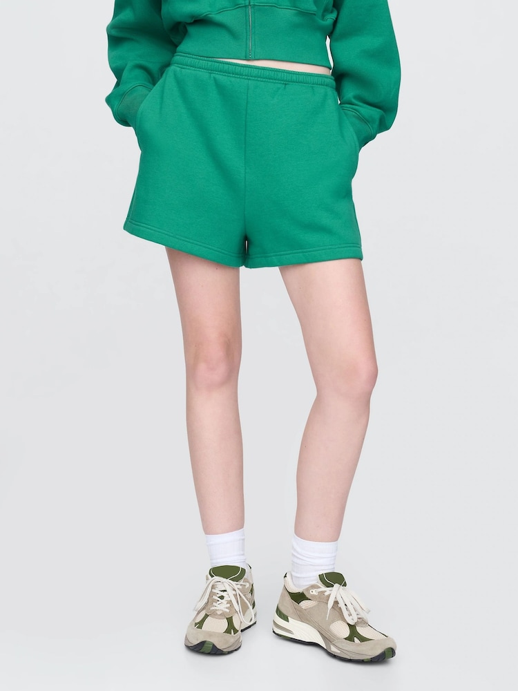 Gap Green Vintage Soft Fleece-Lined Pocket Shorts - Image 1 of 4
