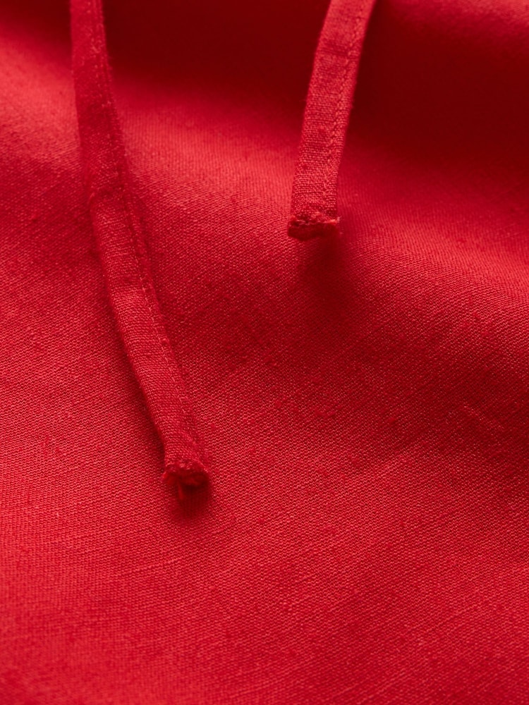 Gap Red Heavyweight Linen-Blend Midi Skirt - Image 5 of 5