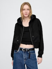Gap Black Vintage Soft Full-Zip Wedge Hoodie - Image 1 of 4