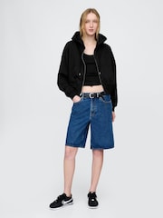 Gap Black Vintage Soft Full-Zip Wedge Hoodie - Image 3 of 4