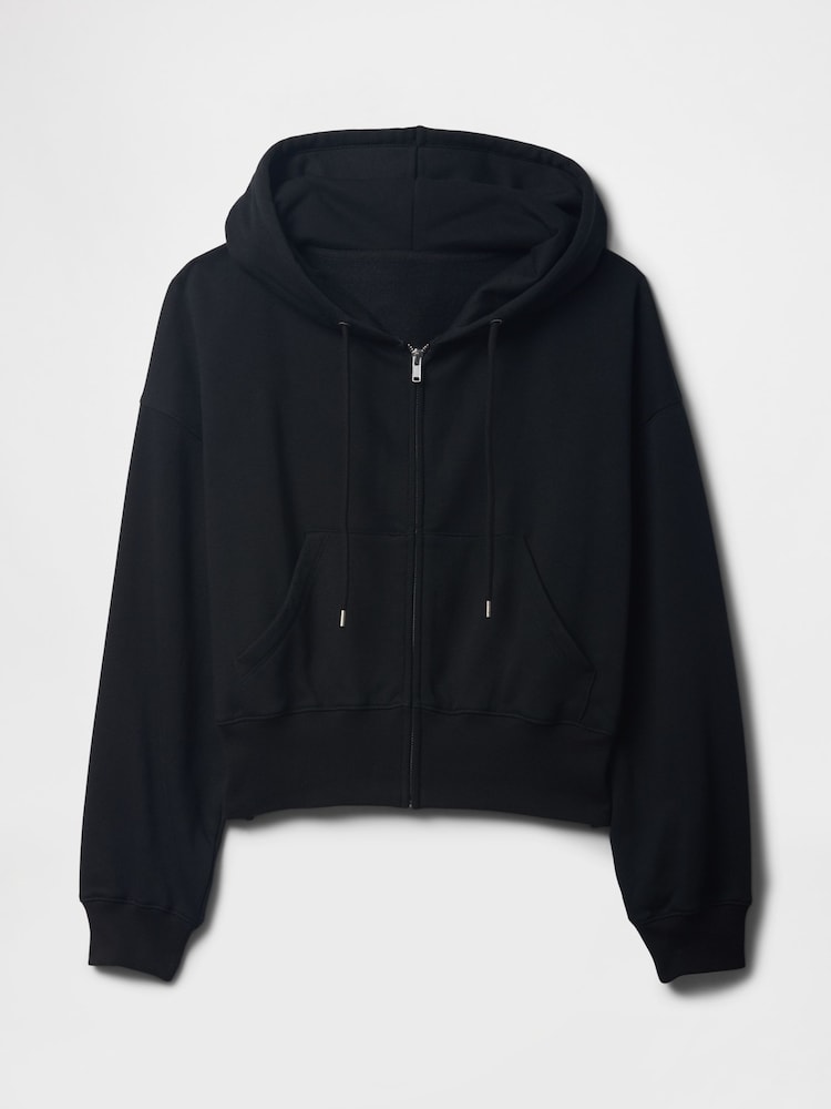 Gap Black Vintage Soft Full-Zip Wedge Hoodie - Image 4 of 4