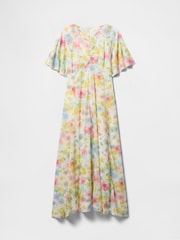 Белые с цветочным узором - Платье макси с рукавами клеш Gap Voile - Image 5 of 5