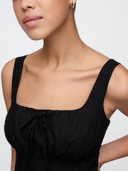 Gap Black Linen-Blend Midi Dress - Image 4 of 7