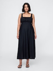 Gap Black Linen-Blend Midi Dress - Image 5 of 7