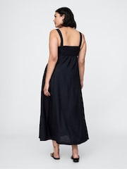 Gap Black Linen-Blend Midi Dress - Image 6 of 7