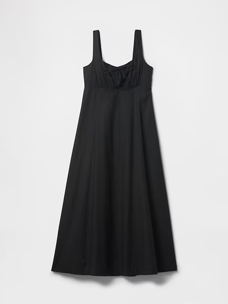 Gap Black Linen-Blend Midi Dress - Image 7 of 7