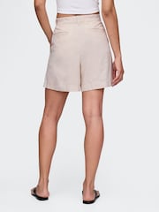 Gap Beige Heavyweight High Waisted Linen-Blend Shorts - Image 2 of 5