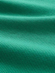 Verde - Camiseta corta de algodón y modal con diseño moderno de canalé de Gap - Imagen 5 de 5