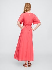 Gap Coral Pink Voile Flutter-Sleeve Maxi Dress - Image 2 of 5