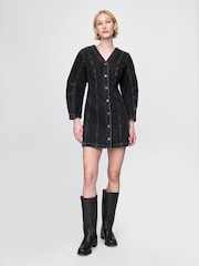 Rochie tip cămașă mini cu mânecă tip butoiaș Denim Gap - Image 1 of 4