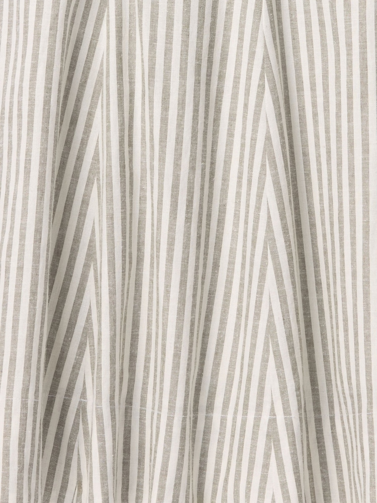 Gap Green Stripe Heavyweight Square Neck Linen-Blend Mini Dress - Image 4 of 4