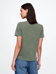 Gap Green Crew Neck Vintage Short Sleeve T-Shirt - Image 2 of 4