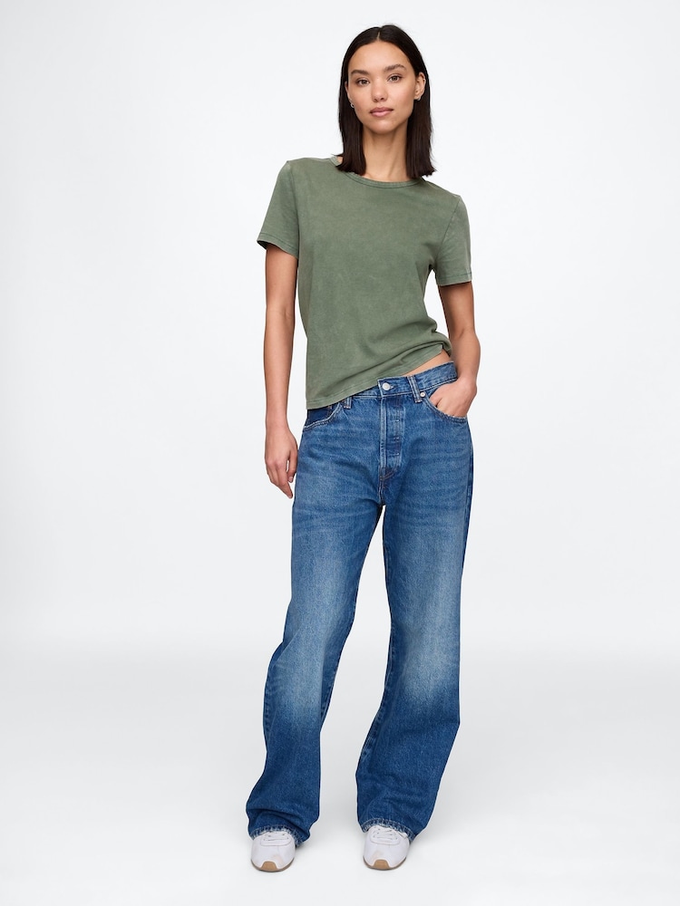 Gap Green Crew Neck Vintage Short Sleeve T-Shirt - Image 3 of 4